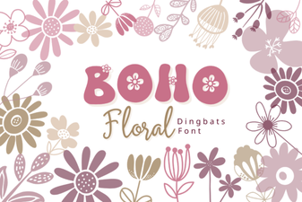 Beautiful Boho Floral Font Designs for Creative Projects