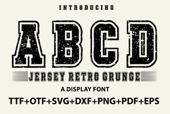 Jersey Retro Grunge Font for Bold Vintage Designs
