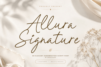 Allura Signature Font: Elegant Script for Creative Designs