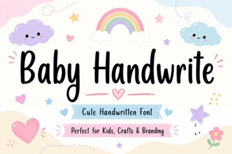 Charming Baby Handwrite Font for Creative Design Projects
