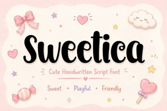 Sweetica Font: a Charming Typeface for Creative Designs