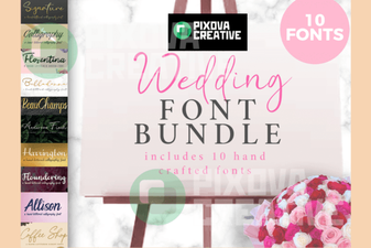 Wedding Font Bundle: 10 Stunning Fonts for Invitations